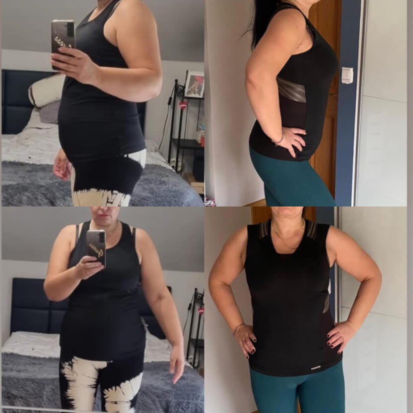 Przemiana Anny, która zrzuciła 10 kilogramów i znacząco poprawiła sylwetkę.