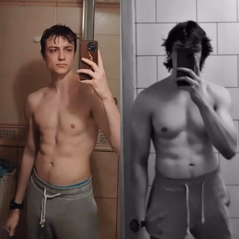 Marcin zyskał masę mięśniową, zachowując niski poziom tkanki tłuszczowej.