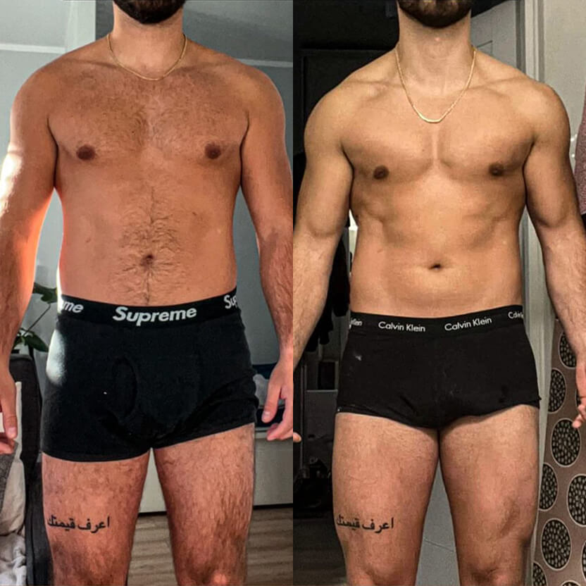 Przemiana Piotrka w 2 miesiące – utrata 8 kg tłuszczu i zbudowanie masy mięśniowej dzięki odpowiedniemu odżywianiu i skutecznemu treningowi siłowemu.